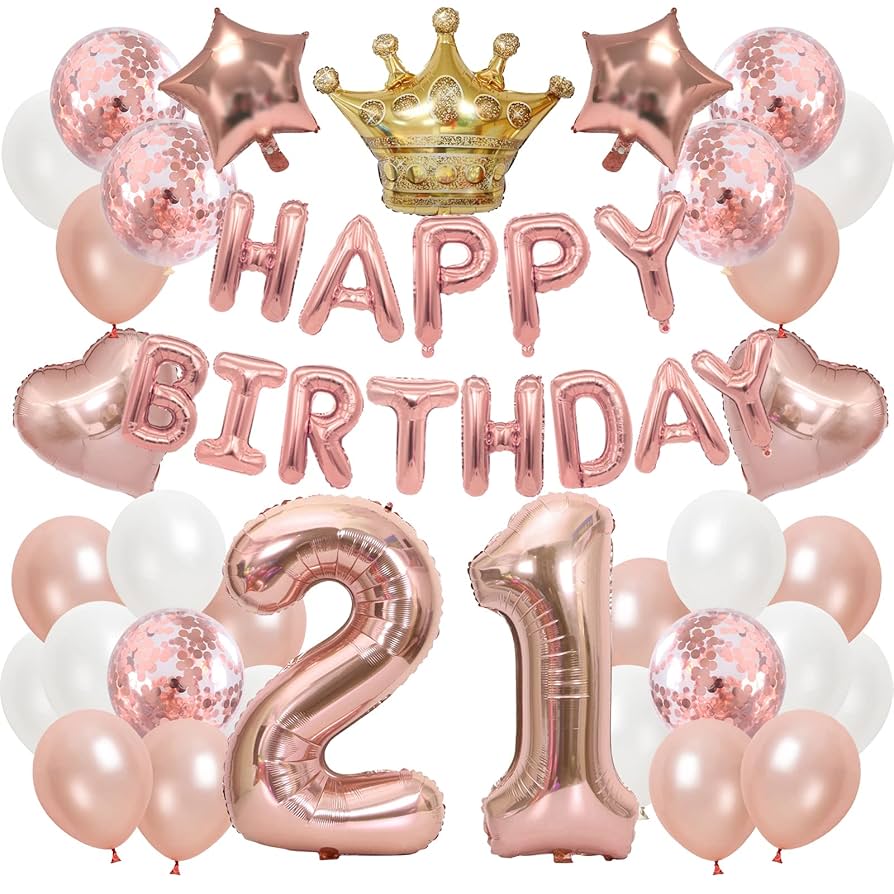 Amazon | 誕生日 バルーン 風船セット 飾り付け 21歳 happy